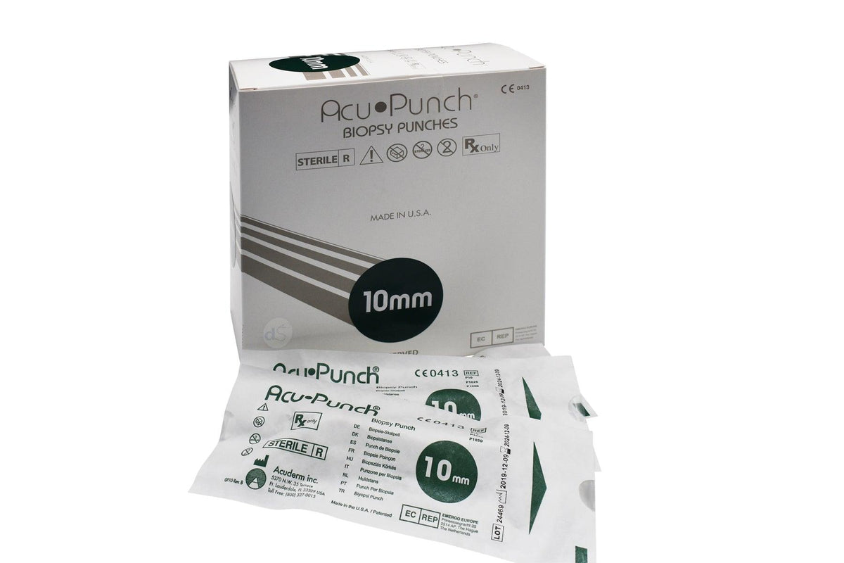 Acuderm Acu-Punch Single-use Biopsy Punches, Sterile, Box of 50 – DocStock