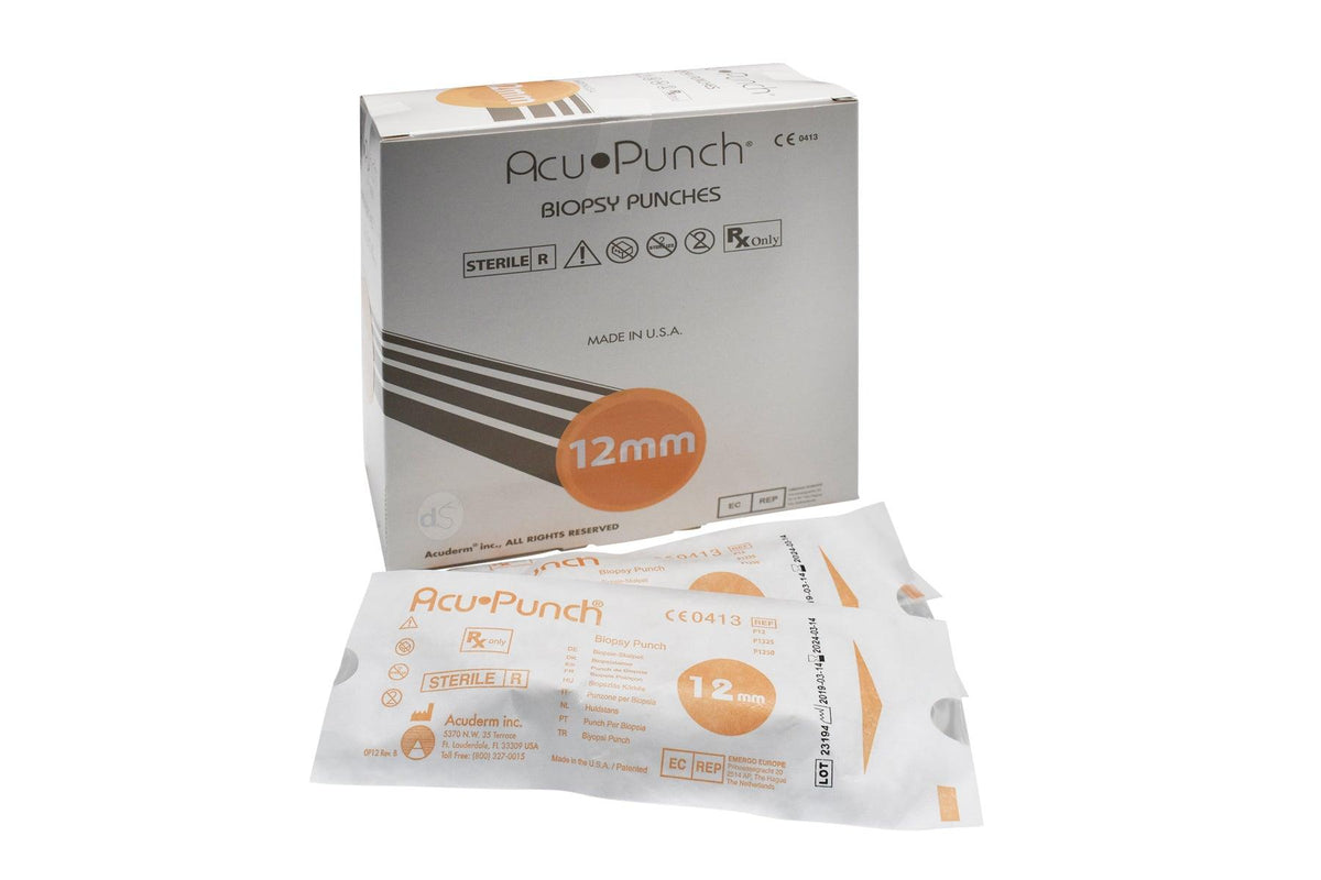 Acuderm Acuderm Acu-Punch Single-use Biopsy Punches, Sterile, Box of 50 – DocStock