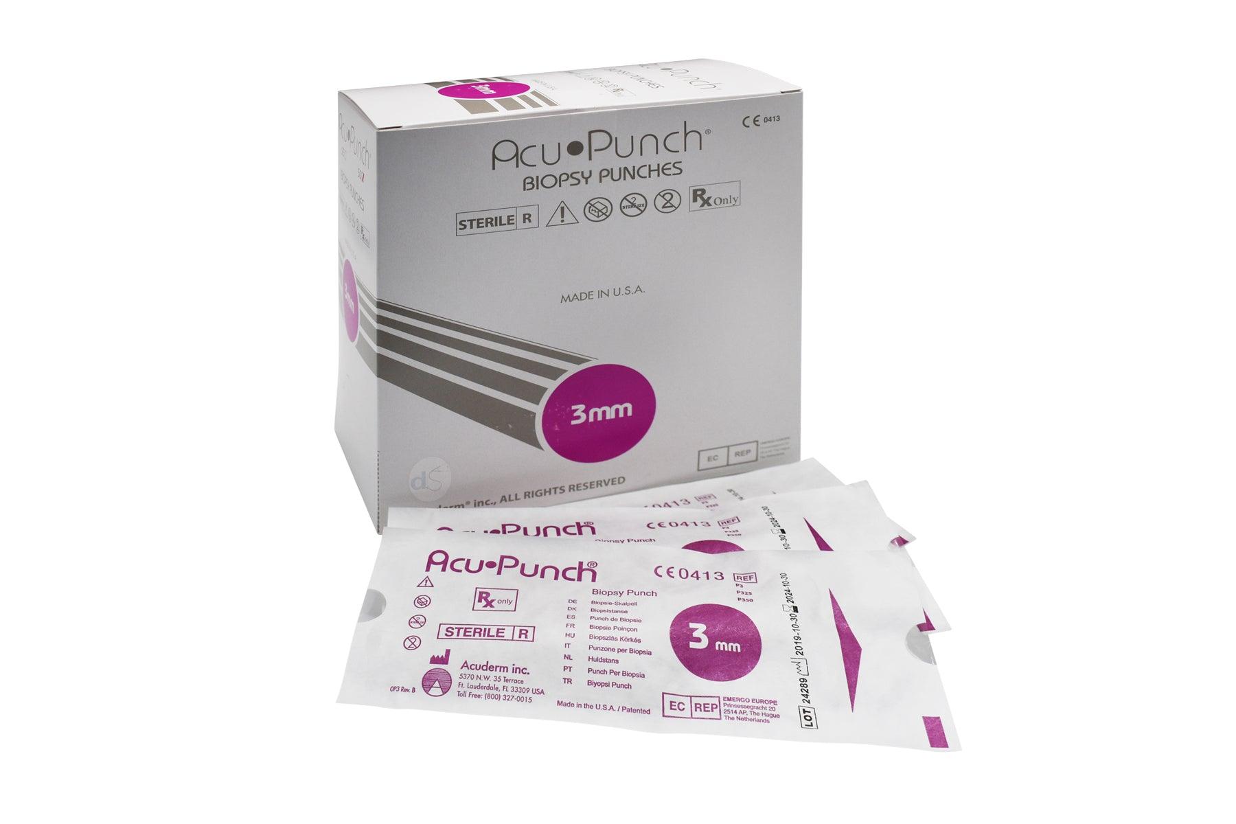 Acuderm Acuderm Acu-Punch Single-use Biopsy Punches, Sterile, Box of 50 – DocStock