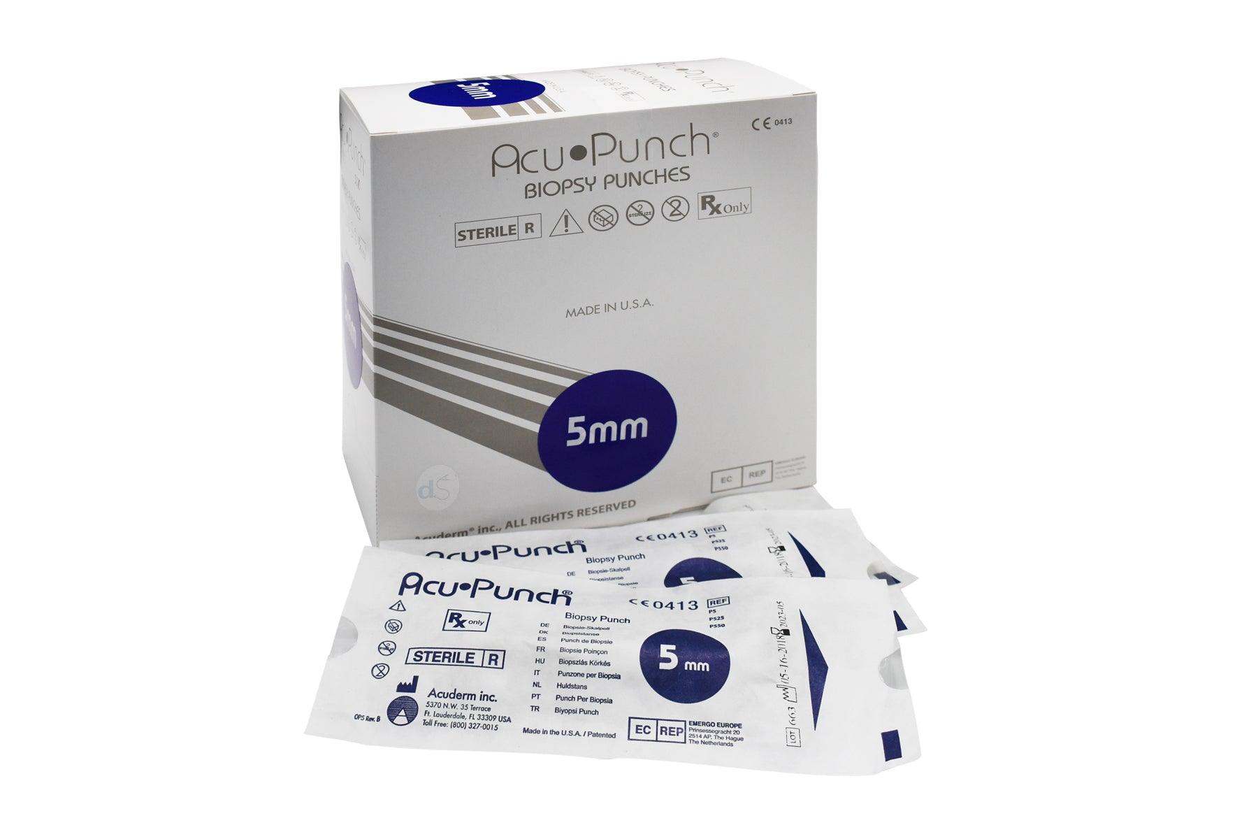 Acuderm Acuderm Acu-Punch Single-use Biopsy Punches, Sterile, Box of 50 – DocStock