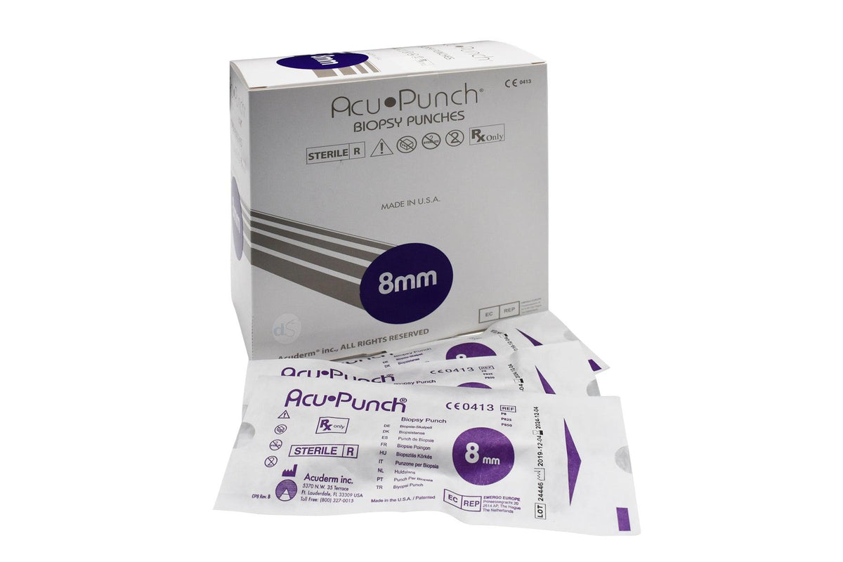 Acuderm Acu-Punch Single-use Biopsy Punches, Sterile, Box of 50 – DocStock